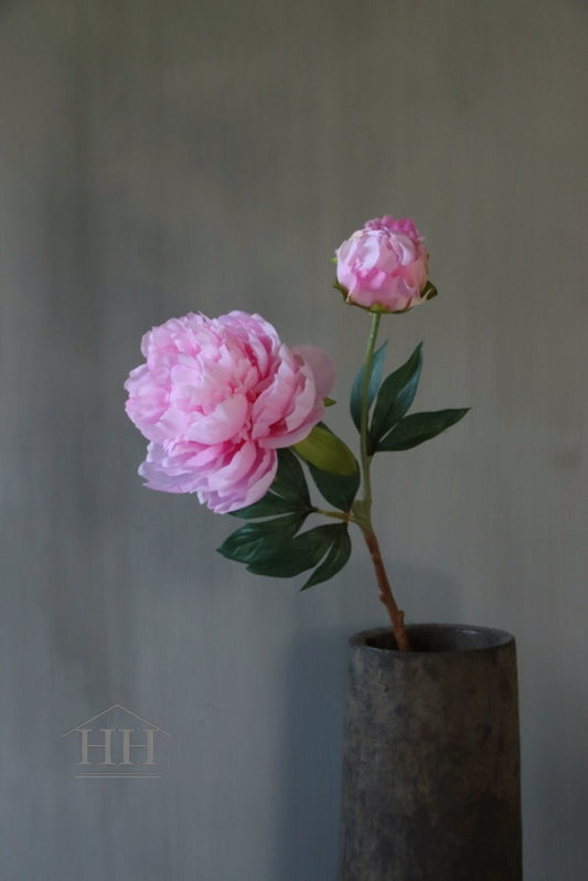 Kunstbloem Pioen roze 55 cm