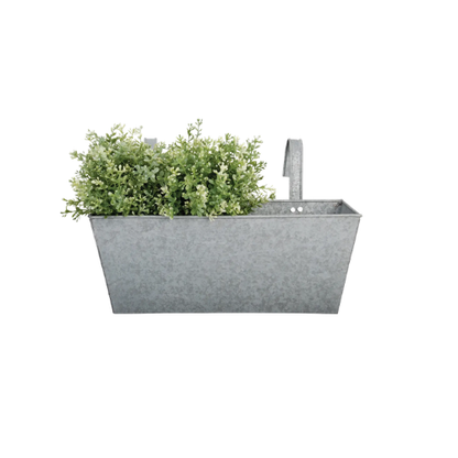 Zinken plantenbak met ophangarmen 40 cm