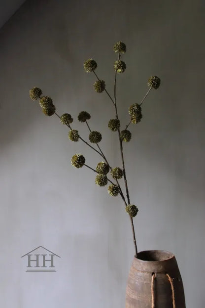 Kunst Pompom olijfgroen 98cm