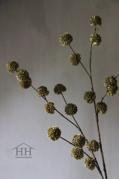 Kunst Pompom olijfgroen 98cm