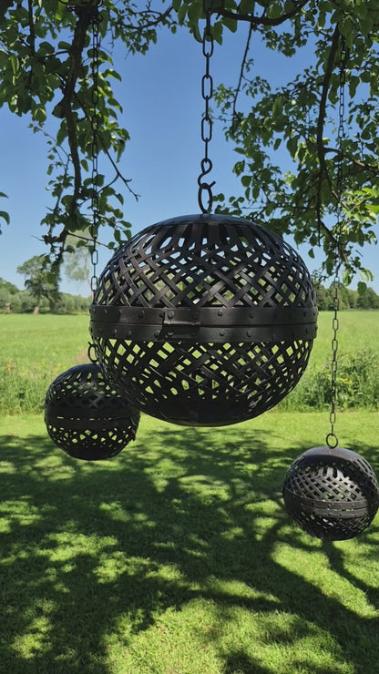 Marrakesch Hängelaternen Ball-Set - schwarz rost