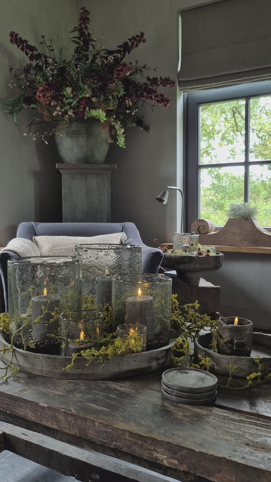 Mostak slinger groen in landelijke stijl presentatie