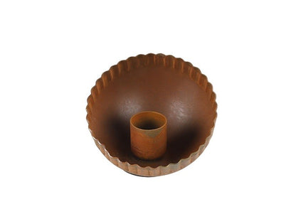 Rostiger Kerzenständer für Tafelkerzen 8,5 cm
