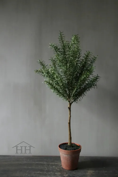 Kunst rozemarijn boompje op stam in binnenpot 65cm