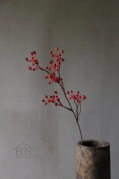 Hagebutten Kunstzweig rot - 62cm