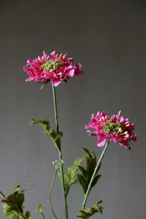 Kunstbloem scabiosa fel roze 66 cm