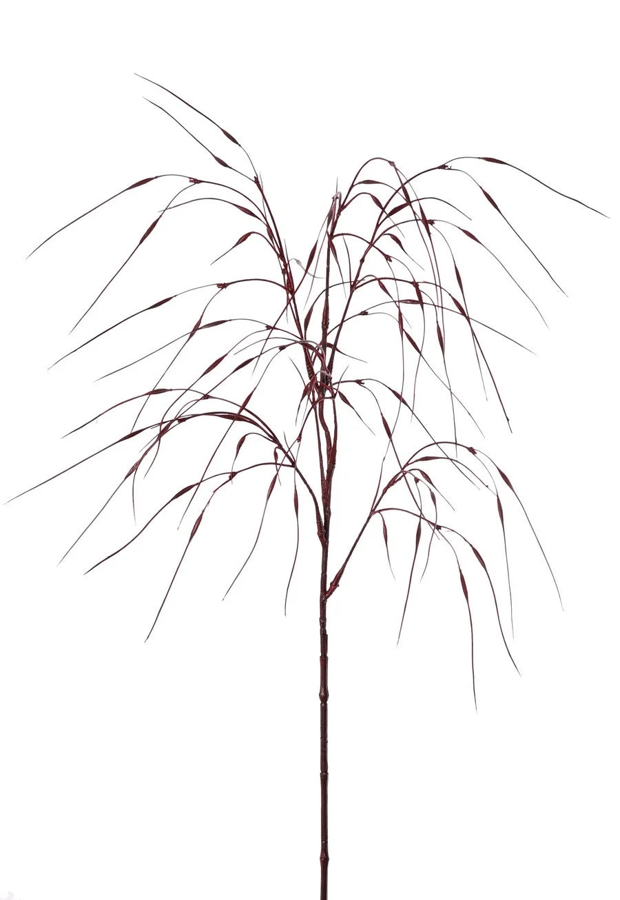 Siergras kunsttak bordeauxrood - 78 cm