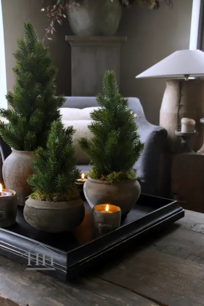 Künstliche Tanne im 38 cm großen Topf für drinnen