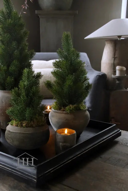 Künstliche Tanne im 38 cm großen Topf für drinnen