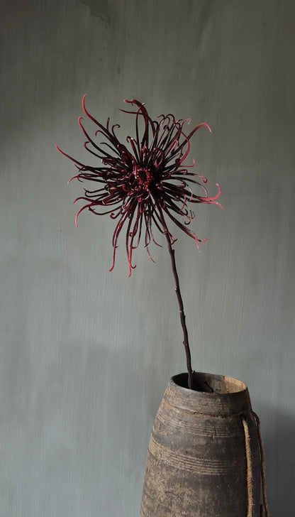 Spinchrysant kunsttak bordeauxrood - 75 cm