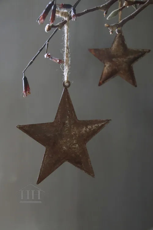 Gold metal star 8 cm