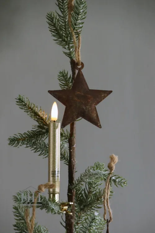 Gold metal star 8 cm