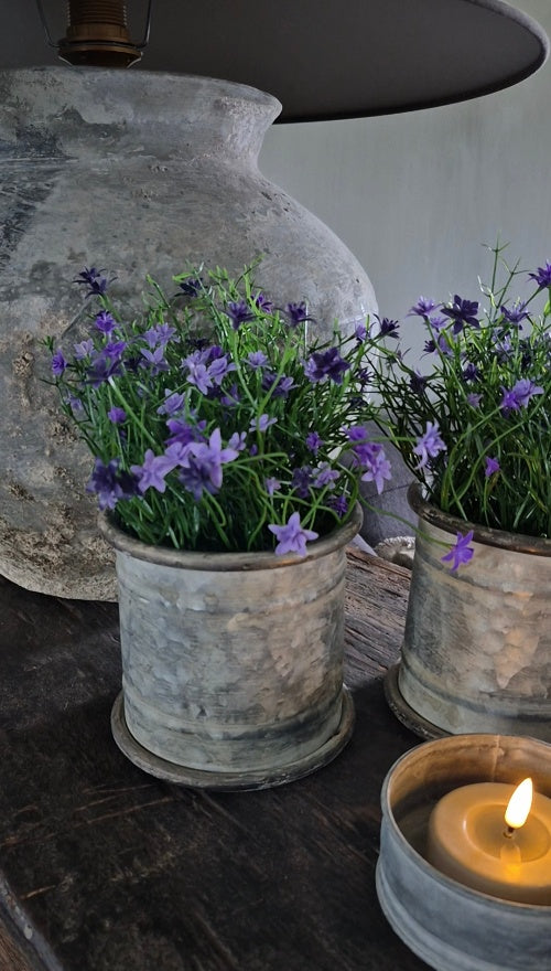 Paarse sterbloem kunstplant in pot 25 cm
