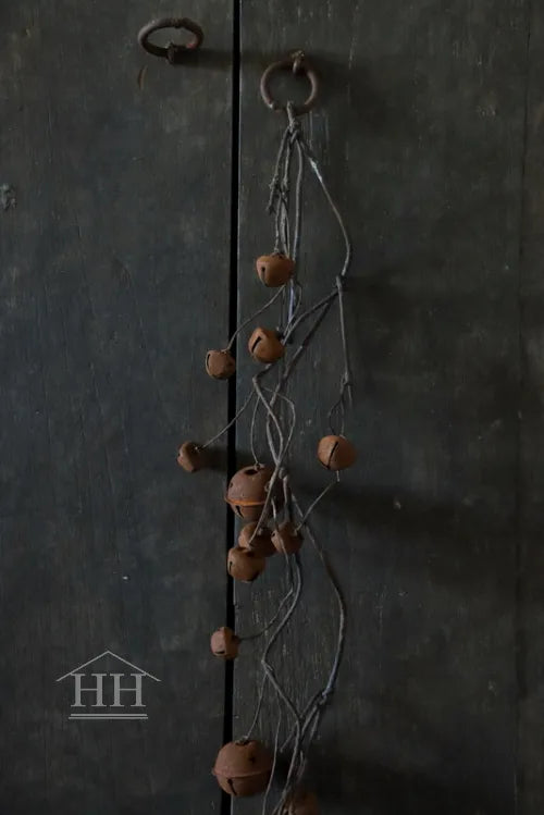 Artificial branch with bells XL rust