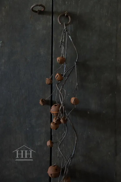 Artificial branch with bells XL rust