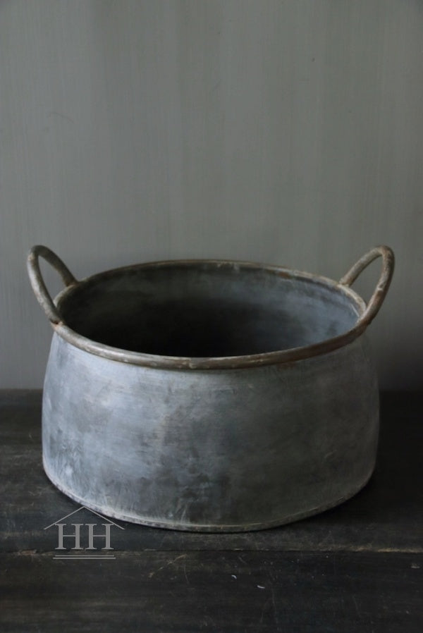Zinc pot with handle L low model
