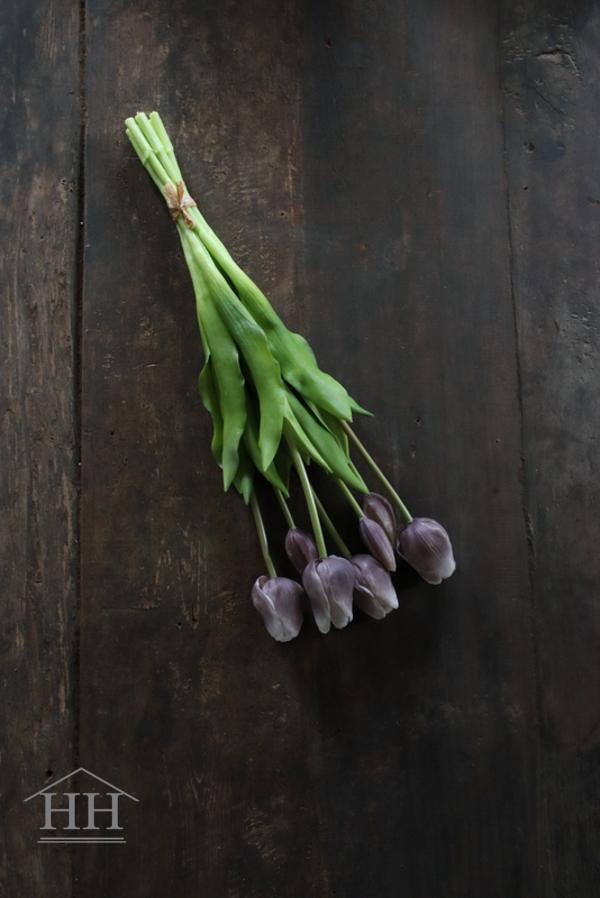 Tulpen paars/grijs 47cm | Hillary'sHome