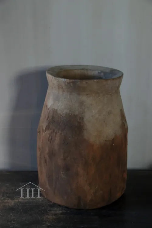 Houten pot vaas Uniek A2