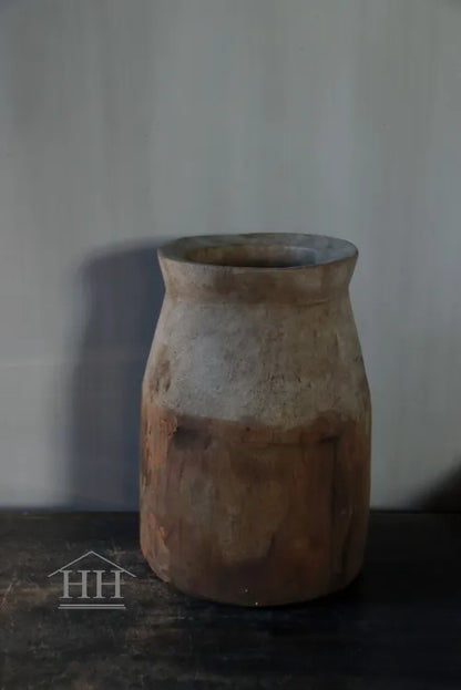 Houten pot vaas Uniek A2