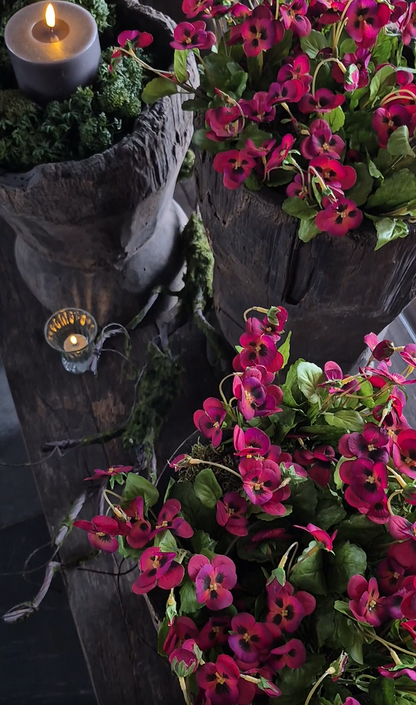 Kunst viooltje bordeauxrood