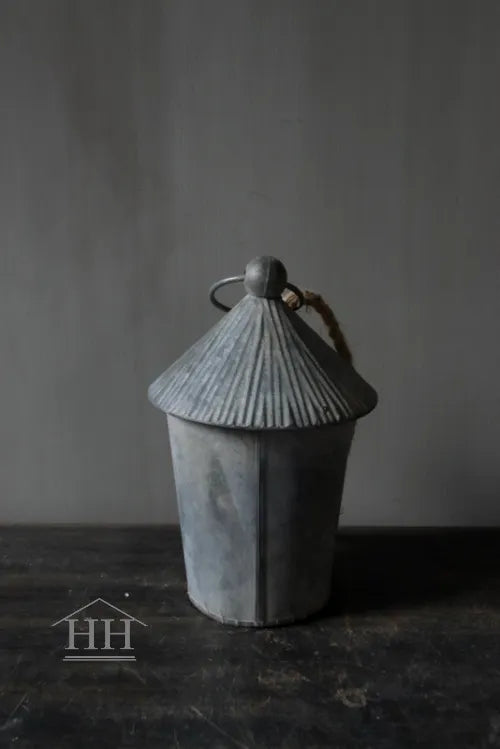 Zink-Vogelhaus grau S