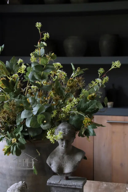 Kunst Voorjaarsboeket groen/naturel gebonden