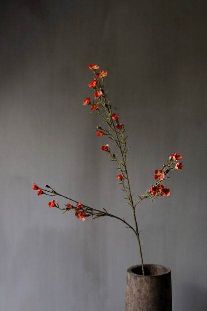 Waxbloem kunstbloem oranje 78cm