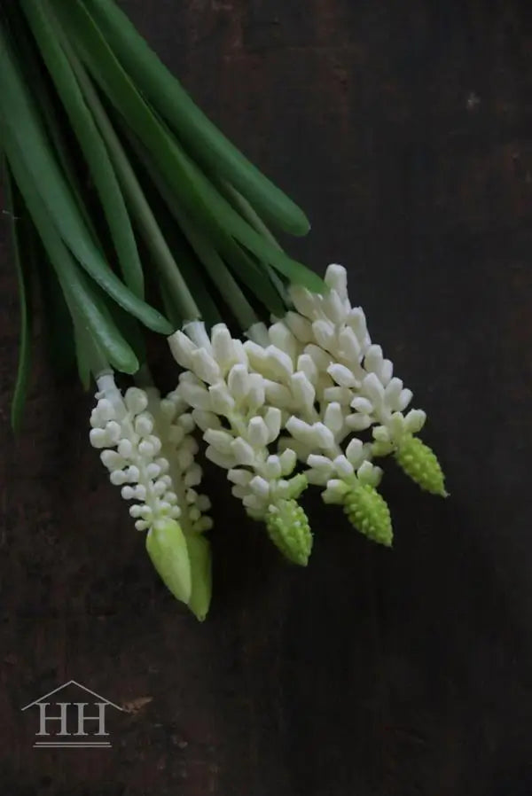 Witte druifjes - muscari - zijde kunstbloem