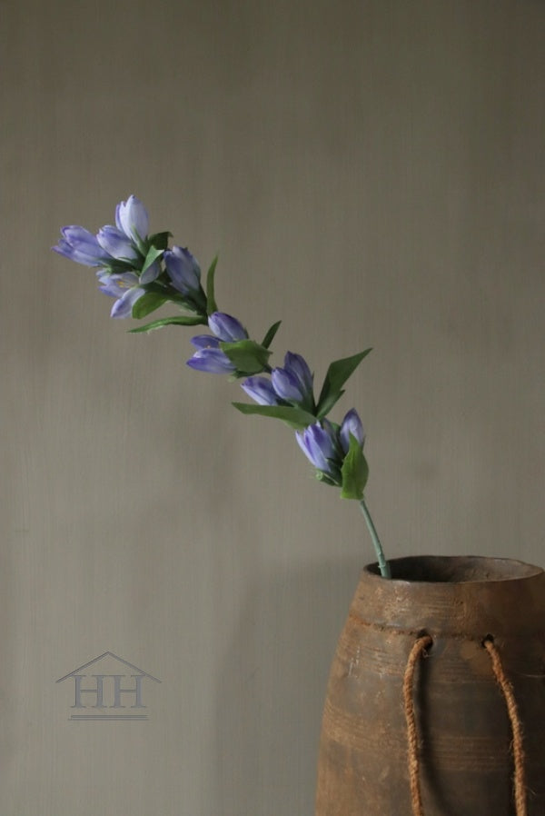 Zijden bloem gentiana in de kleur lila 66 cm