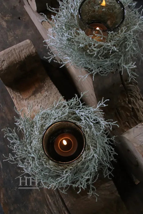 Künstliche Girlande Silberbusch 170cm