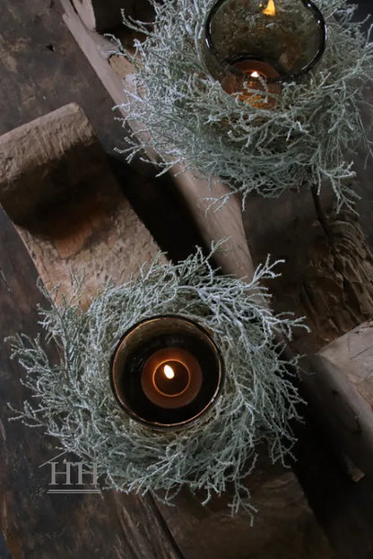 Künstliche Girlande Silberbusch 170cm