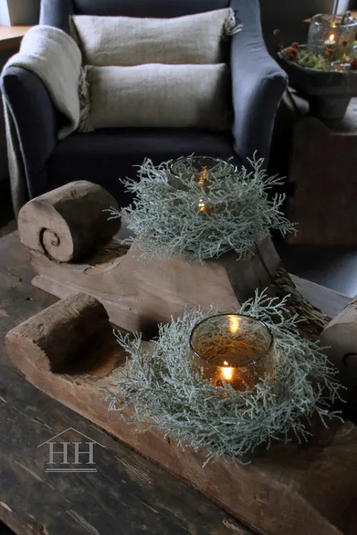 Künstliche Girlande Silberbusch 170cm