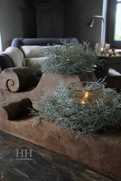 Künstliche Girlande Silberbusch 170cm