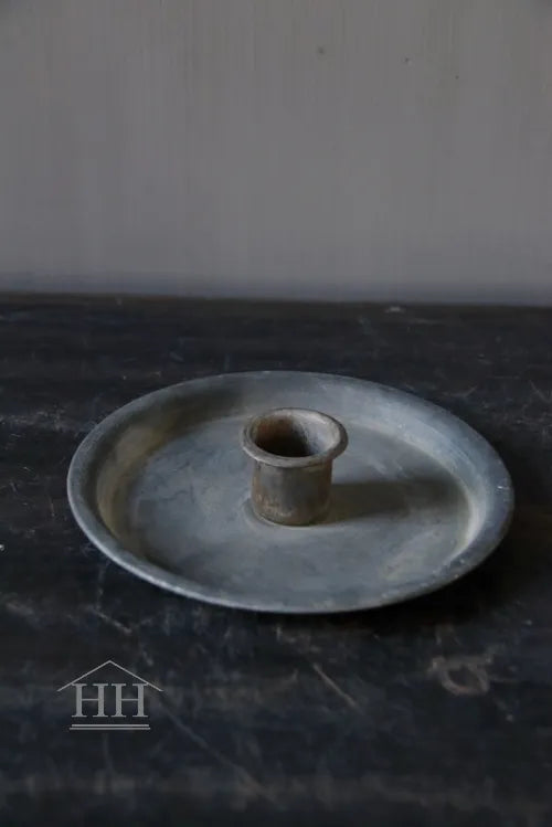 Zinc candlestick gray 12.5cm