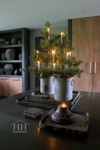 Zinken pot recht - 26 cm met handvatten