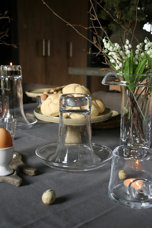 Glazen kandelaar/vaas M  Gommaire