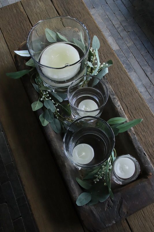 Kunst eucalyptusslinger met bes 120 cm