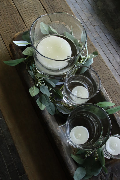 Kunst eucalyptusslinger met bes 120 cm