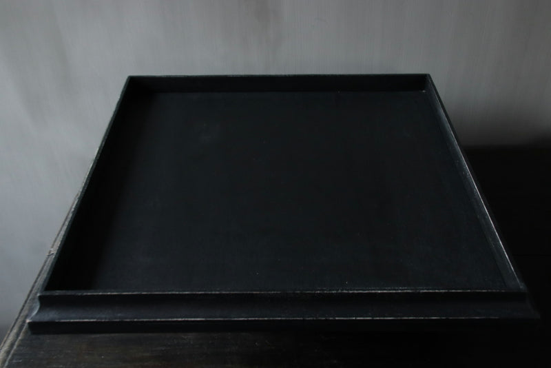 Zwart houten plateau 50 x 50 cm vierkant