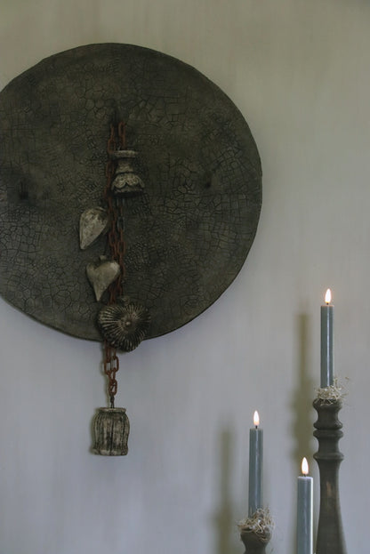 Wandbord met print 50 cm en 3 decoratieve haken