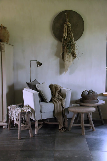 Wandbord 65 cm met print en 3 decoratieve haken