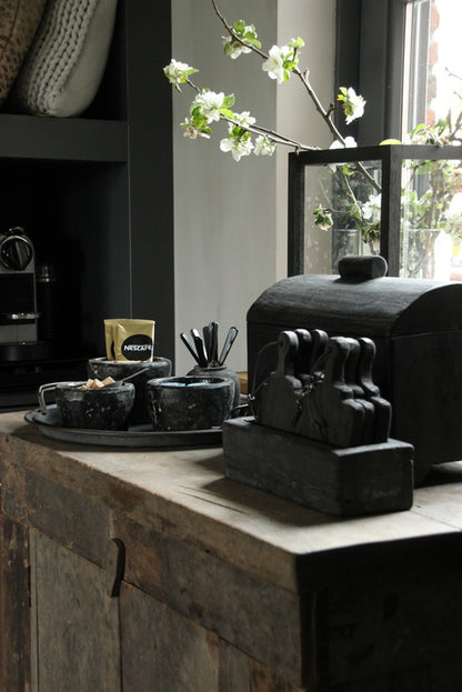 Speksteen schaaltje zwart