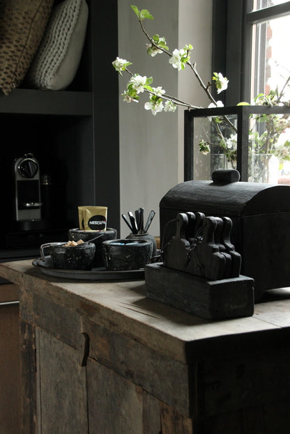 Speksteen schaaltje zwart