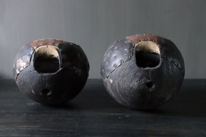Oude, unieke set Franse bowlingballen