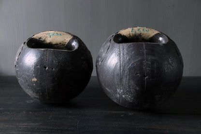 Oude, unieke set Franse bowlingballen