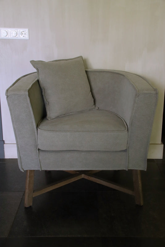 Fauteuil Kaat kleur taupe