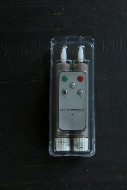 Dinerkaars LED Grijs 15 cm ( 2 stuks ) met afstandsbediening Countryfield