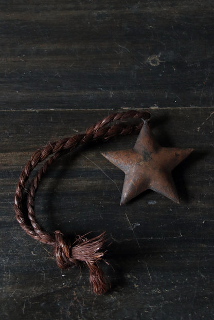 Roestige metalen ster 10 cm