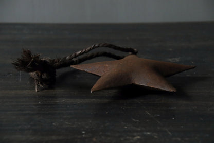 Roestige metalen ster 15 cm