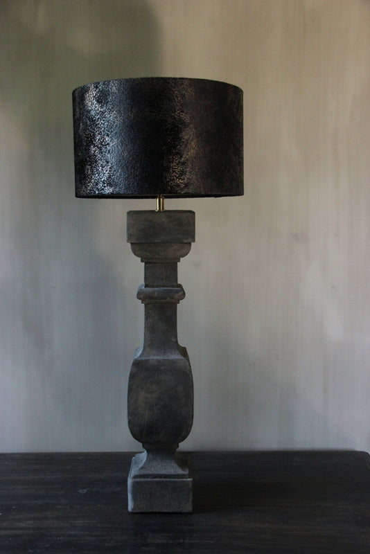 Antraciet houten lampvoet